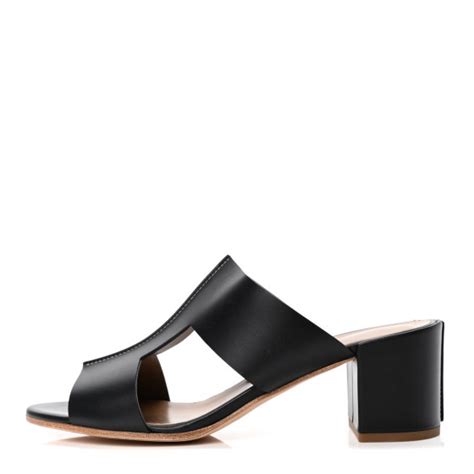 hermes ostia sandal|HERMES Calfskin Ostia Sandals 39 Black .